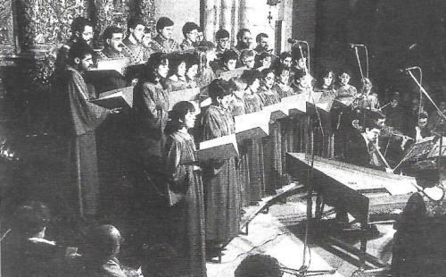 Misa del Festival, con la Orquesta de Cámara de Asturias,en la Catedral de Santander, 1986,